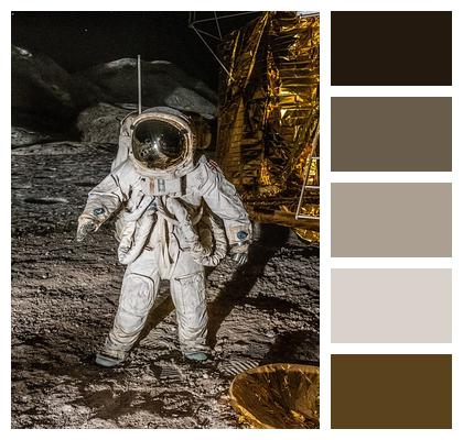 Space Travel Moon Landing Astronaut Image